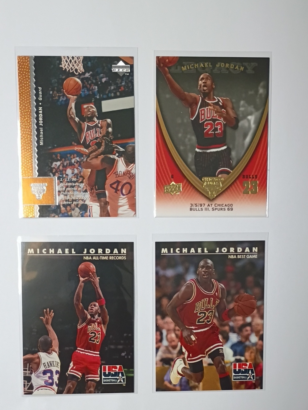 Michael Jordan Basketball Card Set - Red